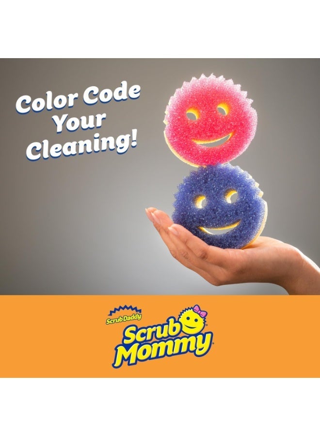 Scrub Daddy Dual Sided Sponge and Scrubber - Scrub Mommy - Scratch Free Sponge for Dishes and Home, Soft in Warm Water,Multi Surface 8 Count (Pack of 1) - Image 2